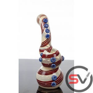 COLORED SWIRL SUCTION BUBBLER 6inch